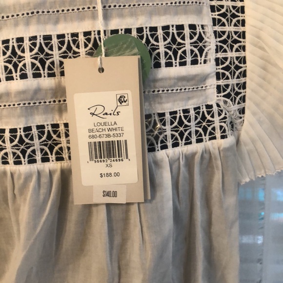 Rails Luella Cotton Shirt Flutter Sleeves - Picture 3 of 5